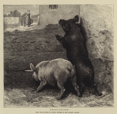 期待 作： Briton Riviere